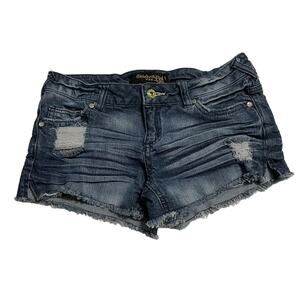 Celebrity Pink Womens Juniors Jean Shorts Size 3 Low Rise Booty Distressed Denim